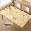 Toalha de mesa de PVC fresca e simples, à prova d'água e de óleo, fácil de limpar, toalha de mesa xadrez, luxo leve com um toque de alta qualidade, protetor de superfície de mesa de centro