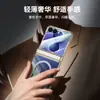 Adecuado para funda de teléfono móvil Samsung Zflip8, Anillo Magnético, Eje Central, Bisagra de Resorte, Carcasa Transparente Electrochapada y Funda Protectora Integrada con Película