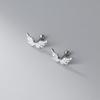 Brincos de tarraxa Nalan em prata s925 com asas de diamante e contas pequenas requintadas, estilo japonês e coreano, femininos M01166