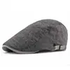 Gorros tipo boina de algodón y lino al por mayor, estilo fino de primavera y verano, estilo británico clásico retro, gorra visera protectora del sol para hombres y mujeres