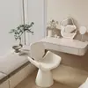 Taburete de Maquillaje Moderno y Sencillo Taburete de Tocador para Dormitorio Silla de Maquillaje Giratoria Silla con Respaldo Estilo Crema Silla para Tocador