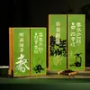 Caja de Regalo de Té de Primavera de Nueve Compartimentos Caja Vacía Hecha a Medida Té Verde Pre-Ming Longjing Xinyang Maojian Huangshan Maofeng Caja Vacía