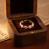 Anillo Abierto Vintage Estilo Francés con Cierre de Candado Redondo y Circonita para Mujer, Anillo de Dedo Índice de Lujo Ligero de Gama Alta con Diseño Único