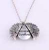 2019 nueva collar transfronterizo femenino girasol doble capa collar con letras flor de aleación de doble cara clavícula corta