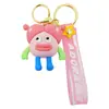 Chaveiro de carro criativo de desenho animado dopamina menina feia pingente fofo engraçado para mochila de casal pequeno presente atacado