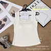 Top Básico de Moda em Cashmere com Gola Quadrada Sem Mangas com Bojo Fixo de Alta Qualidade Clássico Cor Lisa Colete 3009