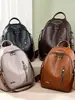 Mochila retro de cuero suave 2026 transfronteriza, gran capacidad, versátil, moderna y adecuada para viajes y escuela