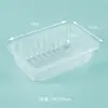 Embalagem descartável para viagem em polipropileno (PP) espesso, resistente a estrelas, ideal para fast food. Caixa retangular com fecho hermético para manter a frescura dos alimentos. Pode ser preparada de diversas maneiras.