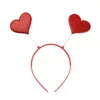 Diadema de Moda Ins de Celebridad de Internet Europea y Americana Diadema Roja de Lentejuelas con Forma de Corazón de Seda Accesorios para el Cabello de Fiesta Cumpleaños