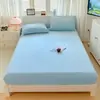 Sábana Bajera Ajustable de Terciopelo de Leche Pieza Única Otoño e Invierno Más Terciopelo Terciopelo de Coral Funda de Cama Cubre Cama Funda de Colchón Universal Todas las Estaciones Artículo Único Al por Mayor