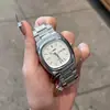 Reloj Sencillo para Mujer con Doble Calendario, Reloj de Pulsera de Acero Sólido de Aspecto Elevado, Reloj Cuadrado de Cuarzo de Lujo Ligero de Nicho para Mujer