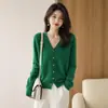 Nuevo Otoño 2026 Estilo OL Japonés y Coreano Casual Cárdigan Cuello en V Suéter Regular Ropa de Punto para Mujer