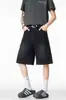 2026 Nuevos Pantalones Cortos de Mezclilla Anchos Rectos Sueltos Estilo Vintage Coreano Desgastado, Pantalones Cropped Casuales de Moda High-Street