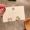 925 Agulha de Prata Brincos de Pérola Simples Design de Nicho Avançado Brincos de Celebridades da Internet All-match Brincos Femininos Elegantes Atacado