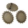 Gema del tiempo (18 x 25 mm, diámetro interior, 7 g), broche de aleación, base para colgante, accesorios de joyería DIY