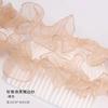 Nuevo hilo de perlas puff onda encaje organza rosa ribete hilo flor material de embalaje fabricantes en nombre del cabello