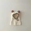 Conjunto de Gorro y Bufanda Coreano Qiunan para Niños, Nuevo Modelo Invierno 2026, Gorro con Orejeras Estilo Ins para Bebé, Gorro de Punto para Bebé