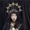 Nuevos Accesorios para el Cabello de Halloween Estilo Oscuro Disfraz cos Lolita Halo Virgen Corona Tiara Corona de Cabello Gótica