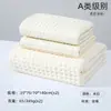 Toalha de trama waffle de 32 fios, feita de 100% algodão, qualidade grau A, toalha de banho grande, design de grade favo de mel estilo japonês, secagem rápida, toalha grande para se enrolar