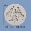 Fábrica Dorui 6 Pinha Papai Noel Boneco de Neve Silicone Bolo Dobrável Açúcar Decorativo diy Argila de Gotejamento Molde