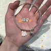 Pulseira Cartoon Kuromi Sanrio para Casal Melhor Amigo com Sino Joias Cinnamoroll Presente Pequeno