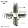 Conectores de Tubo de Aço de 32mm, Juntas de Tubo de Água Redondo Galvanizado, Conexões de Três Vias e Quatro Vias, Fixadores para Corrimão de Guarda-Corpo, Prateleiras