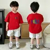 Camiseta de Manga Corta para Niños Ropa de Verano 2026 Nuevo Estilo Camisetas de Verano Elegantes de Algodón para Niños Camisetas Modernas