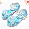 Sandalias de Tacón Alto para Niña de Verano Moda Elegante Zapatos de Princesa Aisha Zapatos de Cristal para Niñas de Espectáculo de Piano Zapatos Infantiles