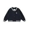 Conjunto de Roupa Infantil Wulibu para Meninas Primavera e Outono: Jaqueta com Gola Azul Marinho, Colete sem Mangas, Camisa Estilo Academia, Calça Reta