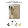 Desplazamiento de tiempo: Pintura Decorativa Abstracta Estilo Vintage Wabi-Sabi para Sala de Estar, Arte de Pared Geométrico Blanco y Negro Gris Estilo Minimalista para Casa de Huéspedes