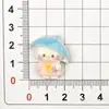 Nuevo gatito de dibujos animados montando a caballo accesorios de resina DIY clip para el pelo brillante material agujero zapatos accesorios para ropa