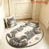 Superventas transfronterizo alfombra suave para mesita de noche de dormitorio visual 3D, tacto suave, amigable con la piel, cachemira sintética, alfombra decorativa fácil de cuidar para sala de estar, mesa de centro