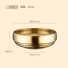 Tazón de Fideos Fríos de Acero Inoxidable estilo Coreano Comercial Dorado de Doble Capa para Polvo de Caracol Tazón para Bibimbap Especial Grueso de Acero Inoxidable Anti-caída Anti-escaldaduras