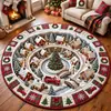 Decoración Navideña Alfombra de Piso de Terciopelo de Cristal Alfombra de Sala de Estar Alfombra de Baño Absorbente de Agua Resistente a Manchas Puerta de Entrada Venta Directa de Fábrica Alfombra de Piso Navideña