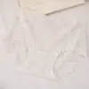 Roupa íntima feminina de algodão modal com poá em gaze colorida, cintura média, com acabamento em renda e design que abraça os quadris, Tamanho Plus para Gordinhas, Shorts Triângulo Estilo Coreano com Poá