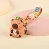 Chaveiro de Borracha Macia em PVC Chaveiro de Capivara Fofa de Desenho Animado Pingente Criativo Acessórios DIY Personalizados Enfeites Feitos Sob Medida
