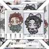 Demon Slayer Nezuko Shinobu Mitsuri Padrão de Adesivo de Miçangas Perler Anime Estilo Pixel Adesivo Decorativo DIY