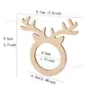 Decoraciones de Anillos para Servilletas de Pájaro de Madera Pascua Navidad Fiesta Decoración del Hogar Adornos Colgantes de Rodaja de Madera
