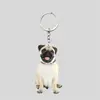 Chaveiro plano 2D pingente de mochila de férias cachorro de desenho animado criativo acrílico pequeno presente para eventos transfronteiriços