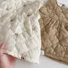 Nuevo Vestido Acolchado sin Mangas Estilo Coreano para Niñas Otoño e Invierno Moda para Bebés Chaleco Bordado de Conejo Chaleco Falda Versátil