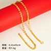 Collar de Oro Arena Vietnamita para Mujer Verano Colgante Duradero Cadena Clavícula Latón de Alta Gama Joyería Artificial Genuino