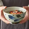 Cerâmica Importada do Japão Série de Flores Mino Ware Louça Tigela de Arroz Tigela de Sopa Tigela de Macarrão Xícara de Chá Xícara de Água Tigela Doméstica Estilo Japonês