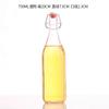 Botella de vidrio con cerradura, transparente, redonda, cuadrada, con hebilla, para jugo, enzima, vino, licor casero, botella vacía
