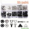 Kit de Reparación de Broches de Hierro de 12 mm 100 Juegos/50 Juegos Ropa Interior Gancho para Cuello Gancho para Pantalones Juego de Hebilla Oculta Fabricante Venta al por Mayor