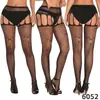 Medias de tirantes con entrepierna abierta para comercio exterior en stock, Medias de tirantes de una sola pieza, Medias de red para mujer, Bodystocking de red sexy