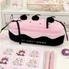 Nuevo Estuche Delgado y Delicado de Pastel de Cereza, Bolsa de Lápices de Peluche Estilo Ins de Alto Valor para Niñas, Caja de Papelería Estilo Coreano para Estudiantes de Secundaria