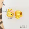 Método antigo vietnamita ouro de areia jade cachorro desenho animado fofo Hello Kitty Mickey através do furo acessórios diy acessórios de pulseira