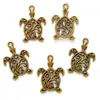 Animal marino tortuga tortuga DIY accesorios de joyería de aleación pulsera llavero colgante decorativo colgante D7152