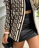 Chaqueta Larga de Manga Larga con Botones, Bloques de Color Estampada y Solapas para Mujer, Novedad Otoño e Invierno 2025, Más Vendida en Amazon y Aliexpress