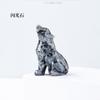 Cross-border Natural Crystal Little Wolf Carving Crystal Animal Raw Stone Ore Espécime Home Decoração Ornamentos